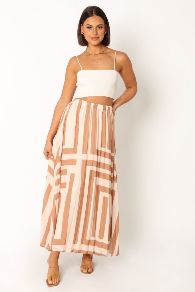 BOTTOMS petal and pup usa bottoms elke pleat midi skirt tan 34198143729841.jpg