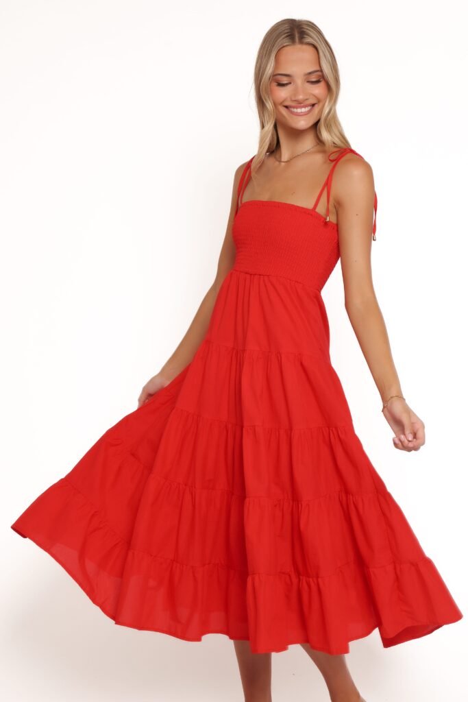 BUMP FRIENDLY petal and pup usa dresses carrol shirred bodice maxi dress red 1209731010.jpg