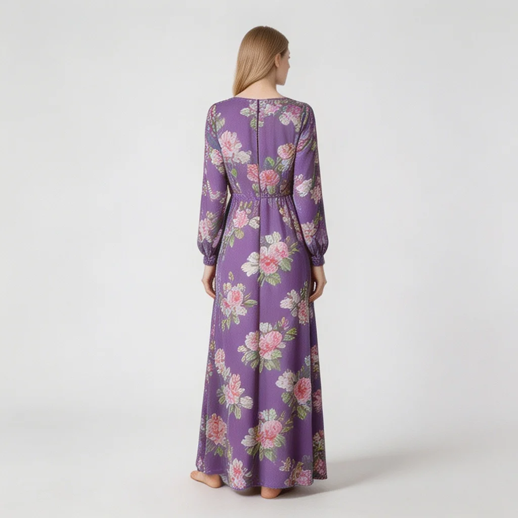 Maxi Dress – Purple Floral - Image 5